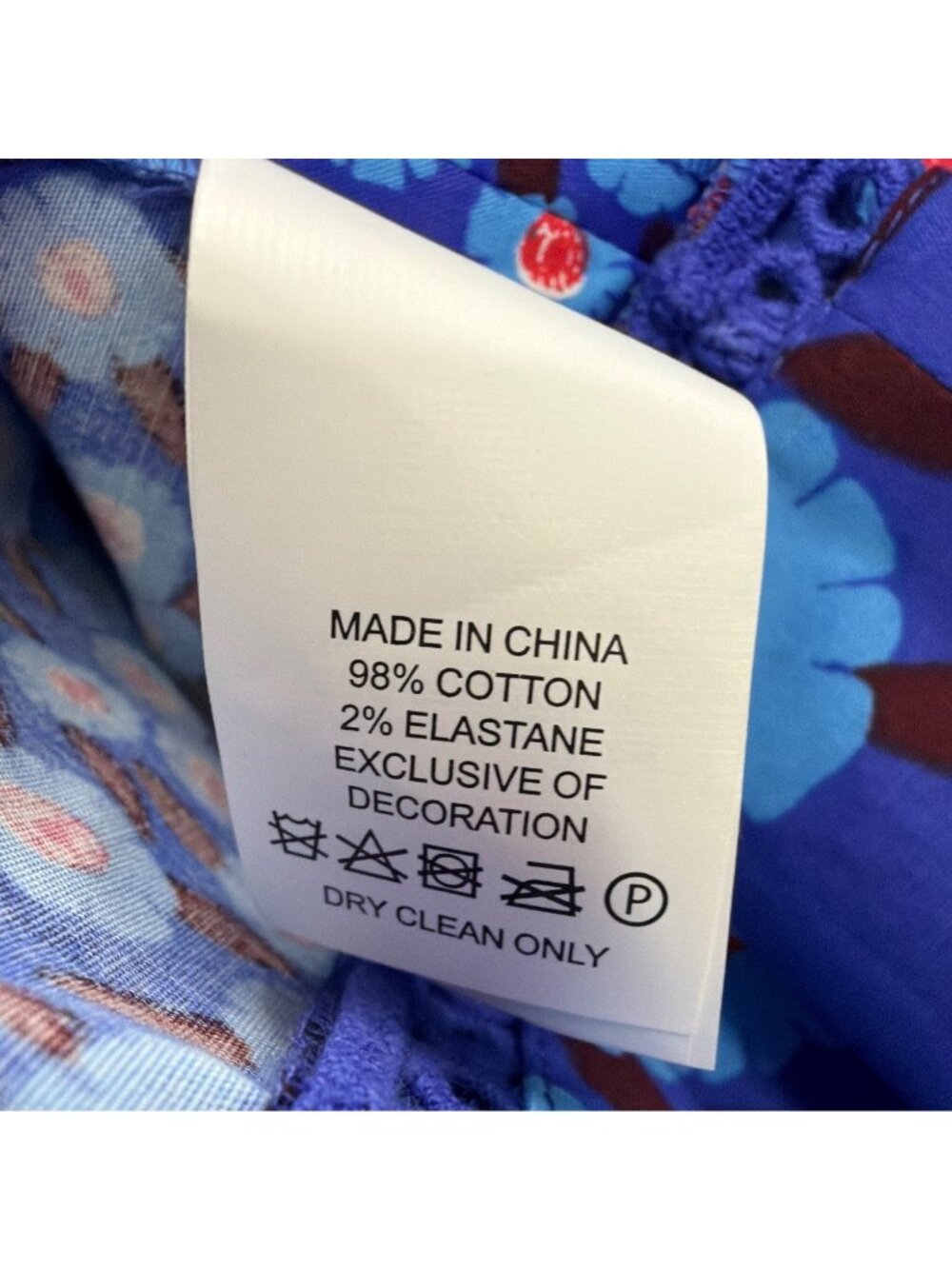 Kate Spade Women’s Blue Cotton Blend Floral Sleeveless Dress Size 10 - Picture 9 of 10